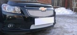1 559 р. Нижняя сетка на бампер Russtal (хром) Chevrolet Cruze J300 седан рестайлинг (2012-2015)  с доставкой в г. Вологда. Увеличить фотографию 2