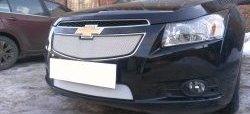 1 559 р. Нижняя сетка на бампер Russtal (хром) Chevrolet Cruze J300 седан рестайлинг (2012-2015)  с доставкой в г. Вологда. Увеличить фотографию 3
