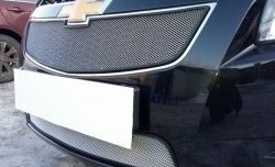 1 559 р. Нижняя сетка на бампер Russtal (хром) Chevrolet Cruze J300 седан рестайлинг (2012-2015)  с доставкой в г. Вологда. Увеличить фотографию 4