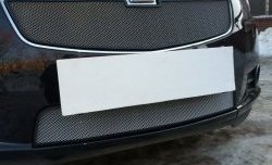 1 559 р. Нижняя сетка на бампер Russtal (хром) Chevrolet Cruze J300 седан рестайлинг (2012-2015)  с доставкой в г. Вологда. Увеличить фотографию 5