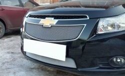 1 559 р. Нижняя сетка на бампер Russtal (хром) Chevrolet Cruze J300 седан рестайлинг (2012-2015)  с доставкой в г. Вологда. Увеличить фотографию 6