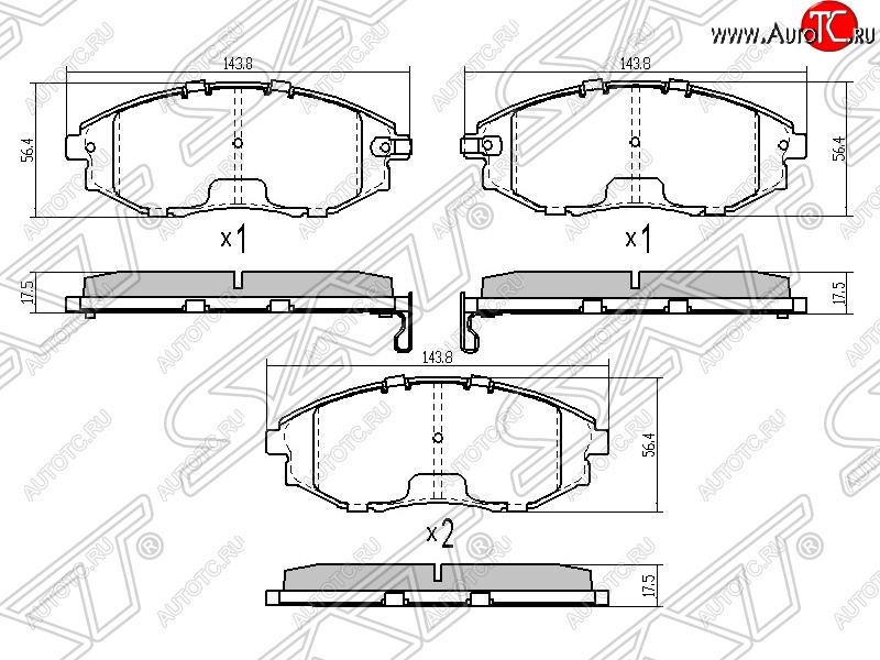 1 199 р. Колодки тормозные SAT (передние) Chevrolet Epica V250 (2006-2012)  с доставкой в г. Вологда
