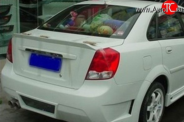 3 499 р. Лип спойлер M-VRS V2 Chevrolet Lacetti седан (2002-2013) (Неокрашенный)  с доставкой в г. Вологда