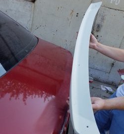 3 499 р. Лип спойлер M-VRS V2 Chevrolet Lacetti седан (2002-2013) (Неокрашенный)  с доставкой в г. Вологда. Увеличить фотографию 2