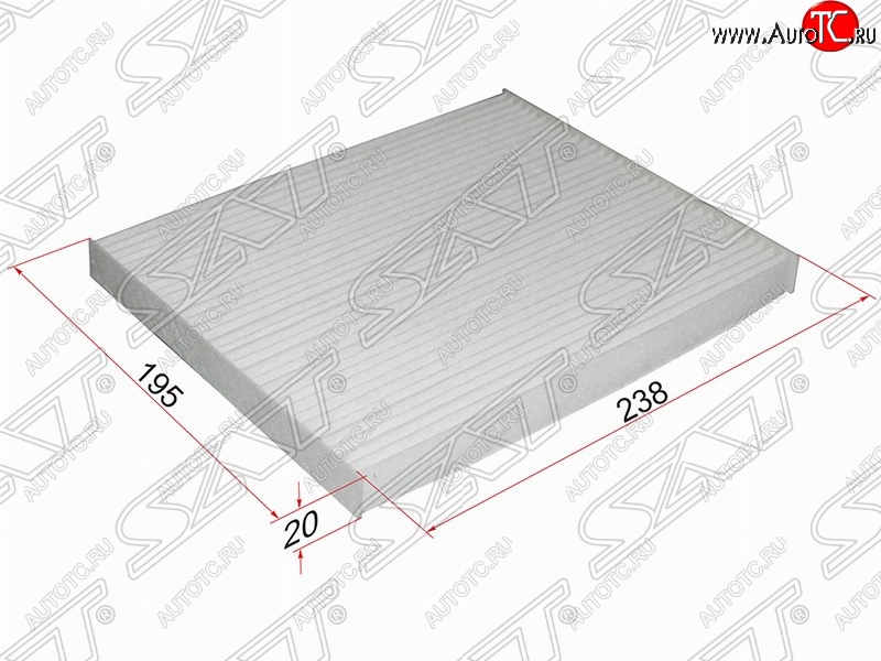 251 р. Фильтр салонный SAT (238х195х20 mm)  Chevrolet Lanos ( T100,  T150,  седан) (1997-2017), Daewoo Sense  Т100 (1997-2008), ЗАЗ Chance ( седан,  хэтчбэк) (2009-2017), ЗАЗ Sens ( седан,  хэтчбэк) (2007-2017)  с доставкой в г. Вологда