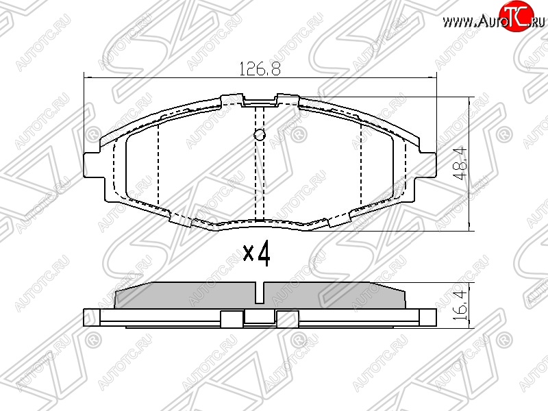 829 р. Колодки тормозные SAT (для диска 236 mm) Chevrolet Lanos T100 седан (2002-2017)  с доставкой в г. Вологда