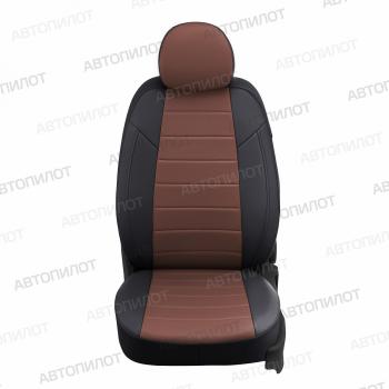 8 399 р. Чехлы на сиденья (экокожа, ЗСиС 40/60, до 2013 г.в.) Автопилот Chevrolet Niva 2123 дорестайлинг (2002-2008) (черный/темно-коричневый)  с доставкой в г. Вологда. Увеличить фотографию 3