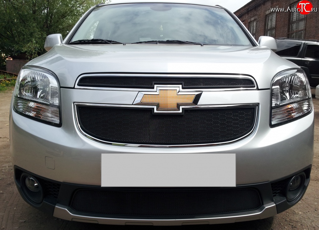 1 469 р. Сетка воздухозаборника переднего бампера Russtal Chevrolet Orlando (2011-2018)  с доставкой в г. Вологда