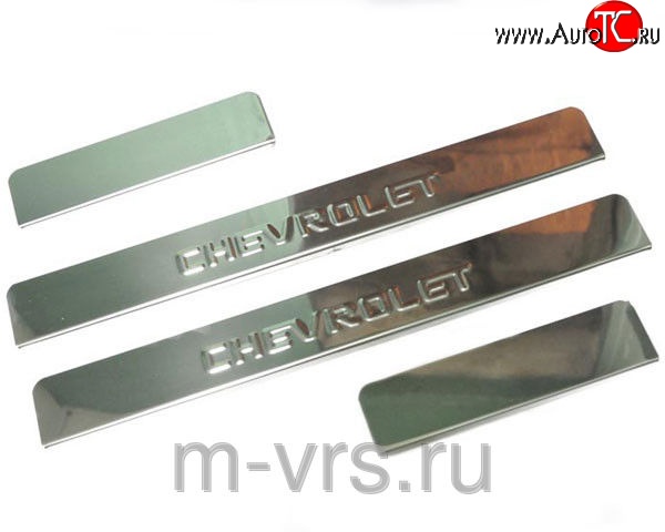 689 р. Накладки на порожки автомобиля M-VRS (нанесение надписи методом штамповки) Chevrolet Orlando (2011-2018)  с доставкой в г. Вологда