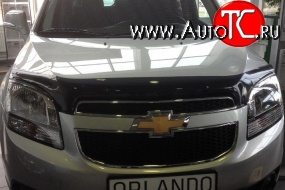 4 599 р. Дефлектор капота темный SIM Chevrolet Orlando (2011-2018)  с доставкой в г. Вологда