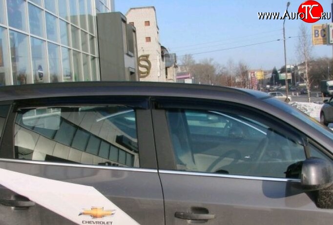 999 р. Комплект дефлекторов окон (ветровиков) 4 шт. Russtal Chevrolet Orlando (2011-2018)  с доставкой в г. Вологда