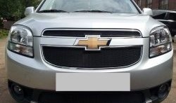 1 469 р. Сетка в решетку радиатора (нижняя) Russtal Chevrolet Orlando (2011-2018) (черная)  с доставкой в г. Вологда. Увеличить фотографию 4