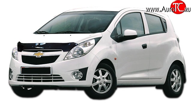 999 р. Дефлектор капота NovLine Chevrolet Spark M300 дорестайлинг (2010-2015)  с доставкой в г. Вологда