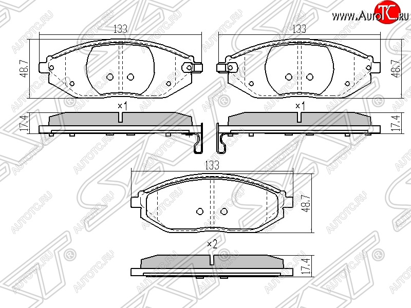 919 р. Колодки тормозные SAT (передние)  Chevrolet Spark  M300 (2010-2015) дорестайлинг  с доставкой в г. Вологда