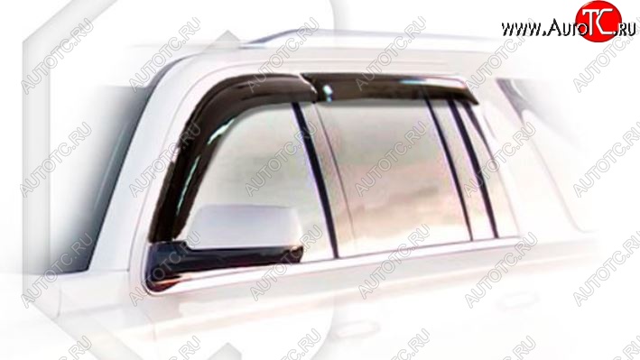 2 299 р. Дефлектора окон CA-Plastic Chevrolet Tahoe K2UC (2014-2021) (Classic полупрозрачный, Без хром.молдинга)  с доставкой в г. Вологда