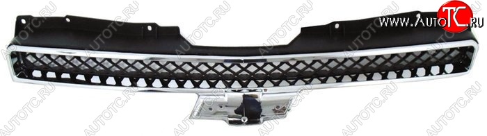 5 249 р. Решётка радиатора SAT (верхняя, хром) Chevrolet Tahoe GMT900 5 дв. (2006-2013) (Неокрашенная)  с доставкой в г. Вологда