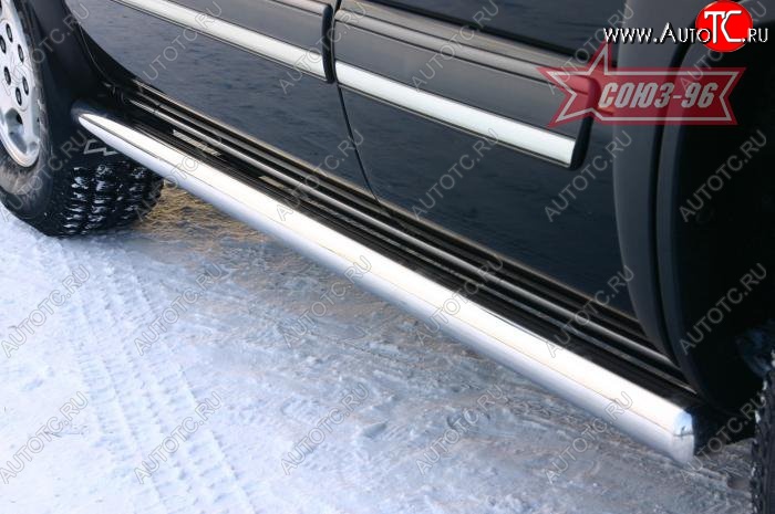 15 839 р. Защита порогов Souz-96 (d76) Chevrolet Tahoe GMT900 5 дв. (2006-2013)  с доставкой в г. Вологда
