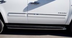16 949 р. Защита порогов SLITKOFF из круглой трубы диаметром 42 мм (рестайлинг) Chevrolet Tahoe GMT900 5 дв. (2006-2013)  с доставкой в г. Вологда. Увеличить фотографию 4