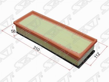 Фильтр воздушный двигателя SAT (310х112х58 mm) Peugeot 207 WC хэтчбэк 5 дв. дорестайлинг (2006-2009)