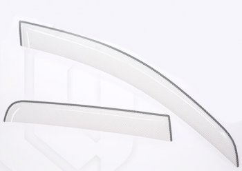 3 089 р. Дефлектор капота CA-Plastiс  CITROEN C-crosser (2007-2012) (Шелкография белая, Без хром.молдинга)  с доставкой в г. Вологда. Увеличить фотографию 2