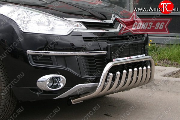 15 434 р. Защита переднего бампера Souz-96 (d42) CITROEN C-crosser (2007-2012)  с доставкой в г. Вологда