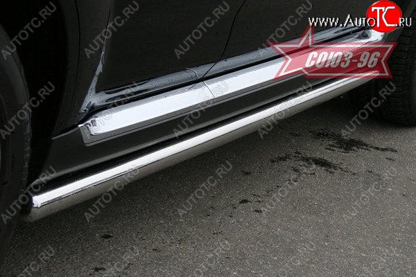 11 474 р. Защита порогов Souz-96 (d60) CITROEN C-crosser (2007-2012)  с доставкой в г. Вологда