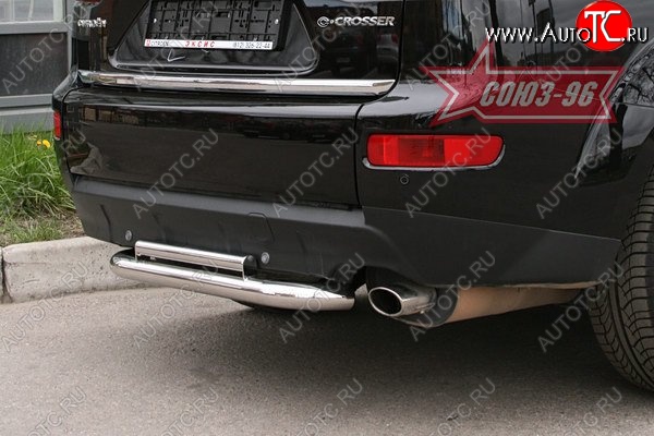 10 259 р. Двойная защита заднего бампера Souz-96 (d60/42) CITROEN C-crosser (2007-2012)  с доставкой в г. Вологда