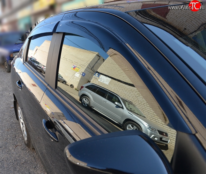 999 р. Комплект дефлекторов окон (ветровиков) 4 шт. (седан) Russtal CITROEN C-elysee дорестайлинг (2012-2017)  с доставкой в г. Вологда
