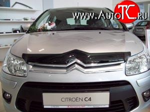 2 599 р. Дефлектор капота NovLine CITROEN C4  дорестайлинг, хэтчбэк 5 дв. (2004-2008)  с доставкой в г. Вологда