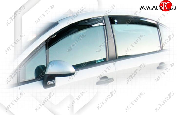 1 899 р. Дефлектора окон CA-Plastiс CITROEN C4  дорестайлинг, хэтчбэк 5 дв. (2004-2008) (Classic полупрозрачный, Без хром.молдинга)  с доставкой в г. Вологда