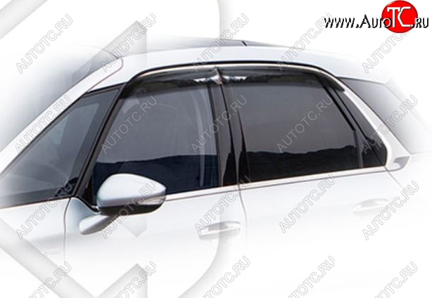 1 999 р. Дефлектор капота CA-Plastiс  CITROEN C4 (2007-2011)  рестайлинг, седан (Classic полупрозрачный, Без хром.молдинга)  с доставкой в г. Вологда