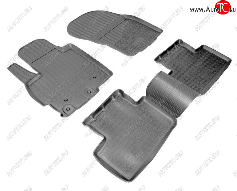 2 249 р. Комплект ковриков в салон Norplast Unidec Mitsubishi ASX 1-ый рестайлинг (2013-2016) (Цвет: черный)  с доставкой в г. Вологда