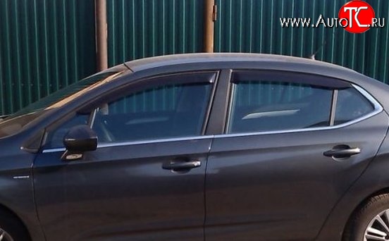 999 р. Комплект дефлекторов окон (ветровиков) 4 шт. (седан) Russtal CITROEN C4 B7 хэтчбэк 5 дв. (2011-2018)  с доставкой в г. Вологда