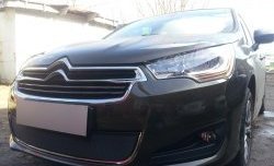 1 469 р. Сетка на бампер (седан) Russtal (черная) CITROEN C4 B7 хэтчбэк 5 дв. (2011-2018)  с доставкой в г. Вологда. Увеличить фотографию 2