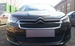 1 469 р. Сетка на бампер (седан) Russtal (черная) CITROEN C4 B7 хэтчбэк 5 дв. (2011-2018)  с доставкой в г. Вологда. Увеличить фотографию 3