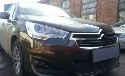 1 469 р. Сетка на бампер (седан) Russtal (черная) CITROEN C4 B7 хэтчбэк 5 дв. (2011-2018)  с доставкой в г. Вологда. Увеличить фотографию 4
