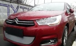 1 539 р. Сетка на бампер (хетчбек) Russtal (хром) CITROEN C4 B7 хэтчбэк 5 дв. (2011-2018)  с доставкой в г. Вологда. Увеличить фотографию 4