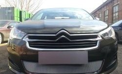 1 539 р. Сетка на бампер (седан) Russtal (хром) CITROEN C4 B7 хэтчбэк 5 дв. (2011-2018)  с доставкой в г. Вологда. Увеличить фотографию 6