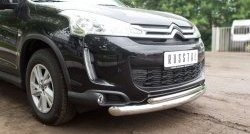 19 549 р. Защита переднего бампера (2 трубыØ76 и 42 мм, нержавейка) SLITKOFF CITROEN C4 aircross (2012-2017)  с доставкой в г. Вологда. Увеличить фотографию 2