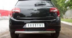15 349 р. Одинарная защита заднего бампера из трубы диаметром 76 мм SLITKOFF CITROEN C4 aircross (2012-2017)  с доставкой в г. Вологда. Увеличить фотографию 2