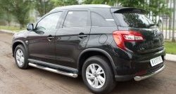 15 349 р. Одинарная защита заднего бампера из трубы диаметром 76 мм SLITKOFF CITROEN C4 aircross (2012-2017)  с доставкой в г. Вологда. Увеличить фотографию 3