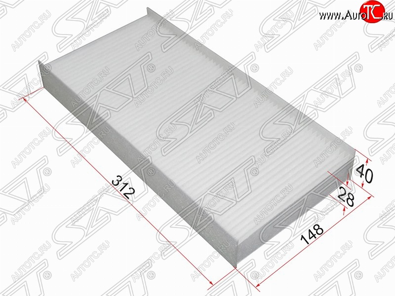 267 р. Фильтр салонный SAT (312х148х40 mm)  CITROEN C5 ( X40,DC,  X40,DE) (2000-2004), Peugeot 407 ( седан,  универсал) (2004-2011)  с доставкой в г. Вологда