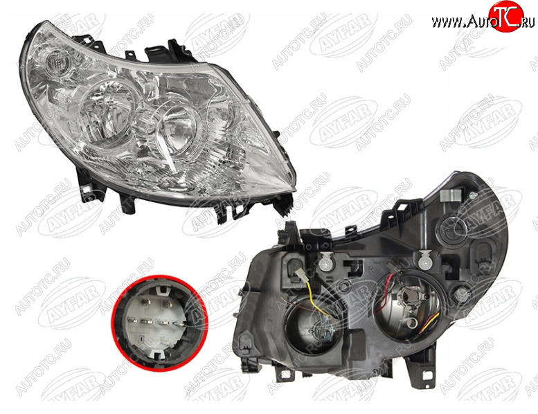 12 499 р. Правая фара (c электрокорректором, 7 контактов) AYFAR CITROEN Jumper 250 (2006-2014)  с доставкой в г. Вологда