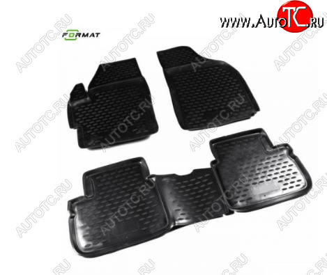5 399 р. Комплект 3D ковриков салона на Format (повышенная износостойкость). Daewoo Matiz M150 рестайлинг (2000-2016)  с доставкой в г. Вологда