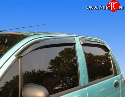 999 р. Комплект дефлекторов окон (ветровиков) 4 шт. Russtal Daewoo Matiz M100 дорестайлинг (1998-2000)  с доставкой в г. Вологда