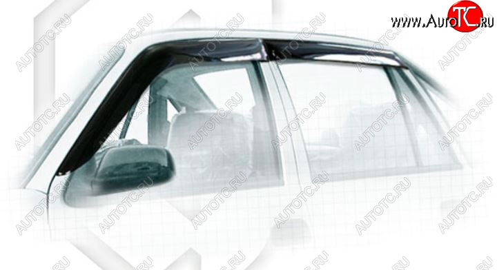 1 999 р. Дефлектора окон CA-Plastiс  Daewoo Nexia  рестайлинг (2008-2015) (Classic полупрозрачный, Без хром.молдинга)  с доставкой в г. Вологда