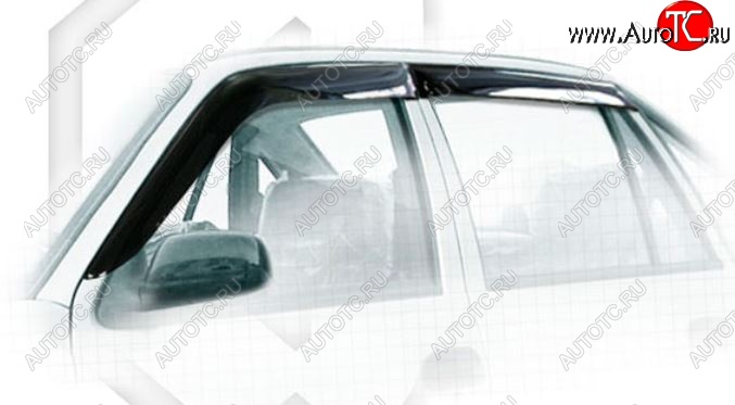 1 999 р. Дефлектора окон CA-Plastiс  Daewoo Nexia  дорестайлинг (1995-2008) (Classic полупрозрачный, Без хром.молдинга)  с доставкой в г. Вологда
