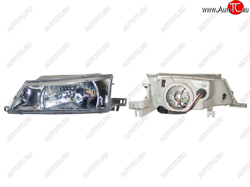 2 989 р. Левая передняя фара SAT (хрусталь) Daewoo Nexia дорестайлинг (1995-2008)  с доставкой в г. Вологда