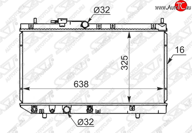 6 499 р. Радиатор двигателя SAT (пластинчатый, МКПП/АКПП)  Daihatsu Pyzar (1996-2002)  с доставкой в г. Вологда