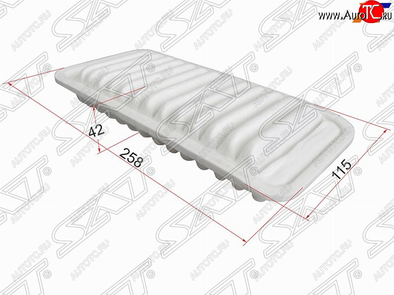242 р. Фильтр воздушный SAT  Daihatsu Boon  M600 (2010-2016), Toyota Echo  XP10 (1999-2006), Toyota Passo ( 1,  2) (2004-2016), Toyota Platz ( рестайлинг) (1999-2005), Toyota Ractis (2005-2010), Toyota Vitz ( XP10,  XP90) (1998-2010), Toyota Yaris ( XP10,  XP90) (1999-2010)  с доставкой в г. Вологда
